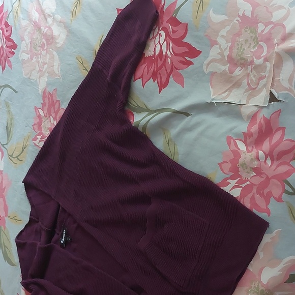 Express Textured Drop Shoulder Open Cover-up - Picture 7 of 14